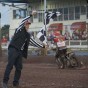 Speedway v PoolePeter Kildemand takes the flag.